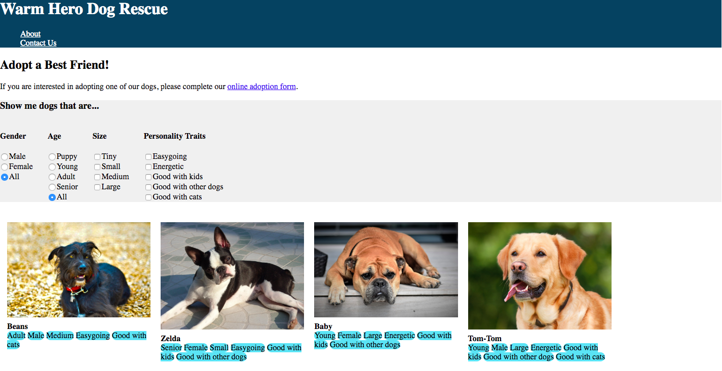 Dog Adoption Site